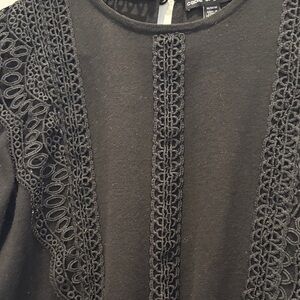 Calvin Klein Black Lace Accent Sweater